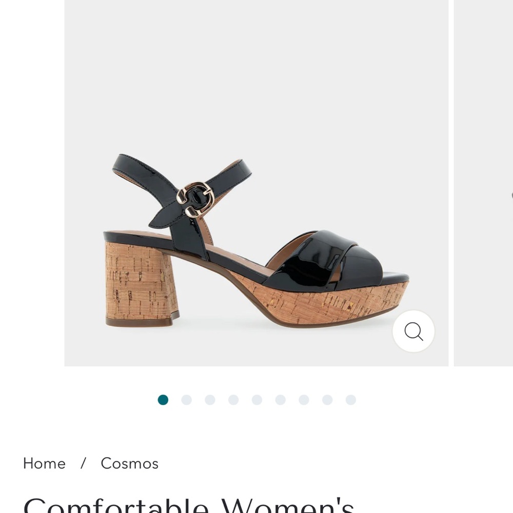 AEROSOLES Black and Tan Platform Sandals